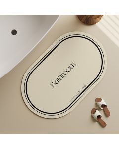 Moonlight White Round Diatomite Mat
