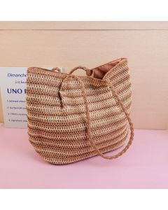 Twist Woven Shoulder Bag