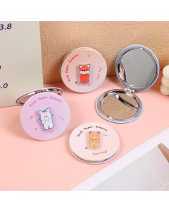 Sweetheart Animals Round Laser Spinning Fashion Mirror