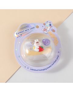 Cute Space Series White Contact Lens Case