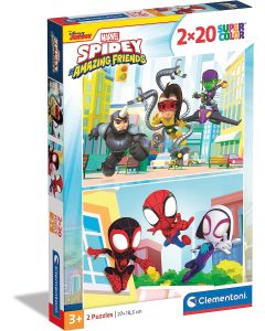 Clementoni Spidey And His Amazing Puzzle 2x20pcs
