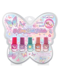 Hot Focus Tie Dye Butterfly Five Day Nail Polish Set